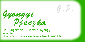 gyongyi pjeczka business card