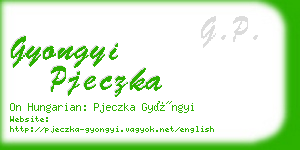 gyongyi pjeczka business card